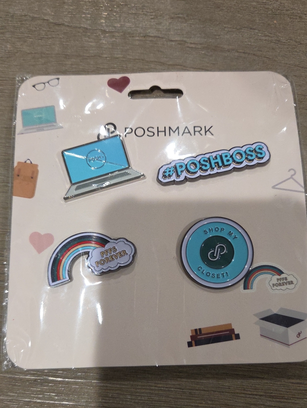 Poshmark Enamel Pin Set - NEW